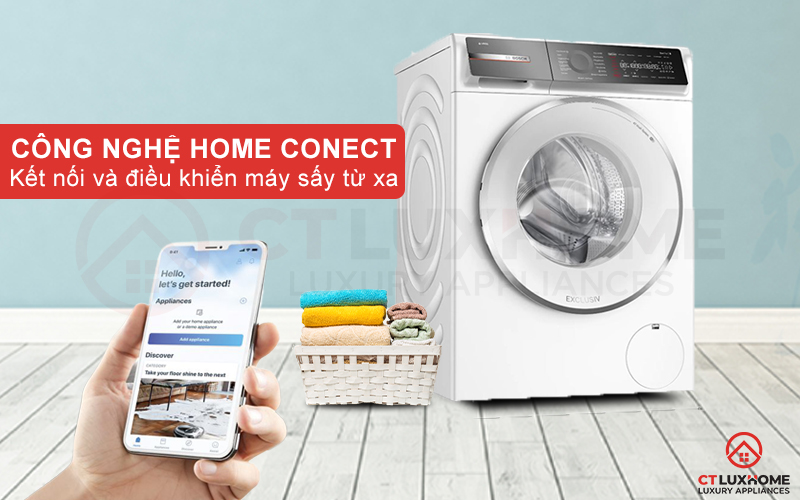 Kết nối và điều khiển máy giặt từ xa thông qua công nghệ HomeConnect