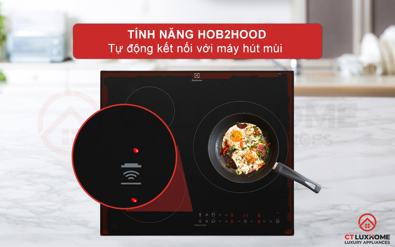 Chức năng Hob2Hood kết nối không dây giữa máy hút mùi và bếp từ