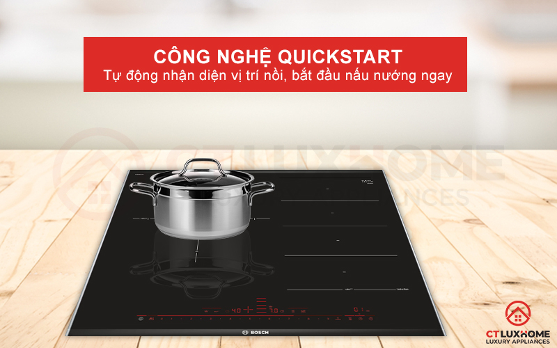 Nhận diện vị trí nồi nhanh chóng để bắt đầu nấu nướng ngay lập tức với QuickStart