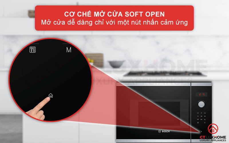 Cơ chế Soft Open giúp người dùng mở cửa lò một cách dễ dàng