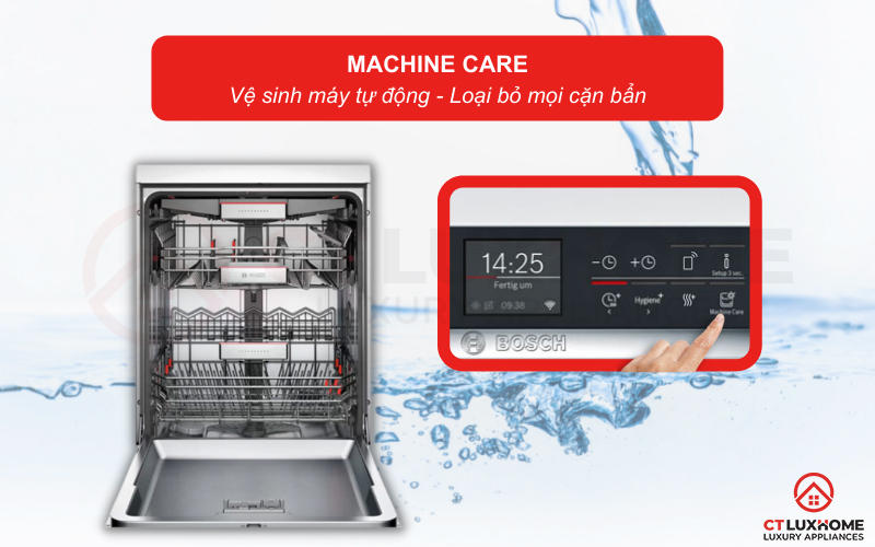 Chức năng Machine Care vệ sinh làm sạch khoang máy tự động
