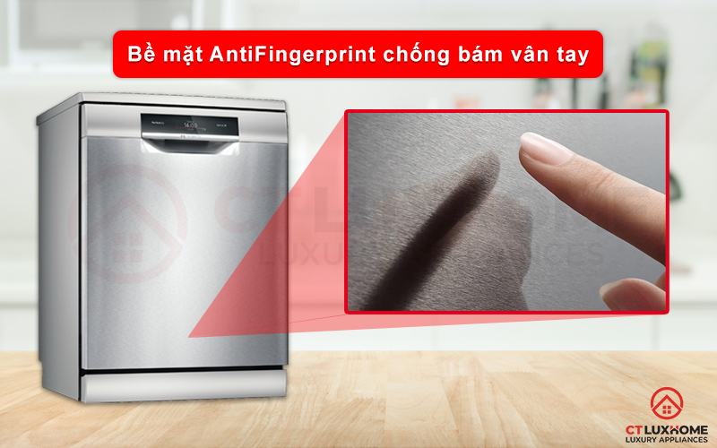 Mặt ngoài máy phủ lớp AntiFingerprint giúp giảm vết bám của dấu vân tay