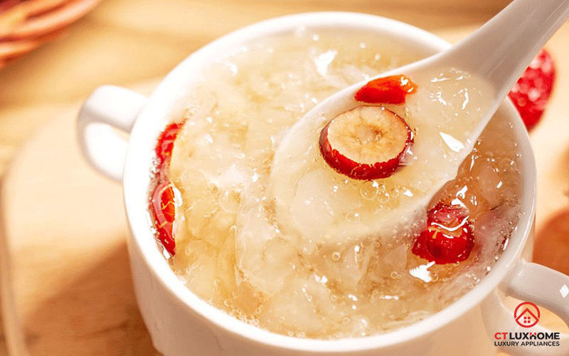 chưng yến bằng bếp ga