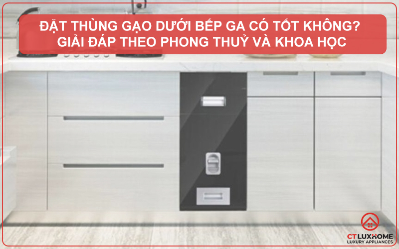 ĐẶT THÙNG GẠO DƯỚI BẾP GA CÓ TỐT KHÔNG? GIẢI ĐÁP THEO PHONG THUỶ VÀ KHOA HỌC