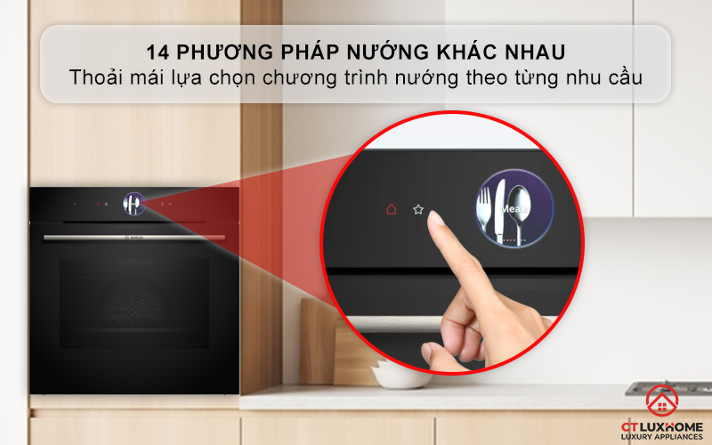 LÒ NƯỚNG ÂM TỦ BOSCH HBG7361B1 SERIE 8 MÀU ĐEN 71 LÍT 6