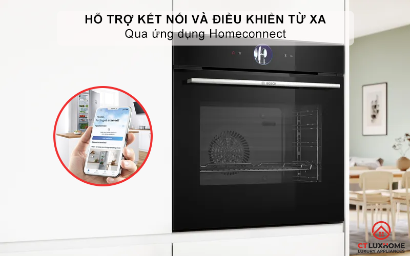 LÒ NƯỚNG ÂM TỦ BOSCH HBG7361B1 SERIE 8 MÀU ĐEN 71 LÍT 7