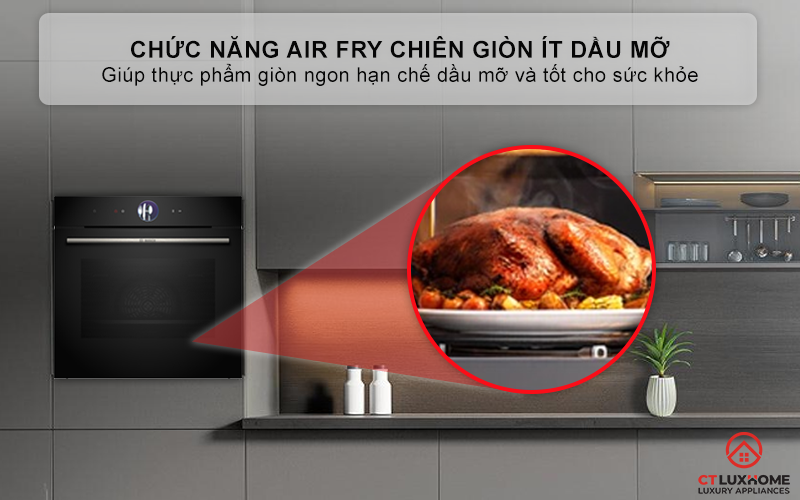 LÒ NƯỚNG ÂM TỦ BOSCH HBG7361B1 SERIE 8 MÀU ĐEN 71 LÍT 8