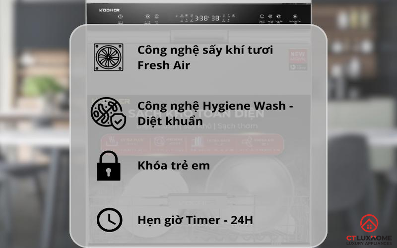 MÁY RỬA CHÉN BÁT KOCHER CAO CẤP, CHÍNH HÃNG, GIÁ TỐT  10
