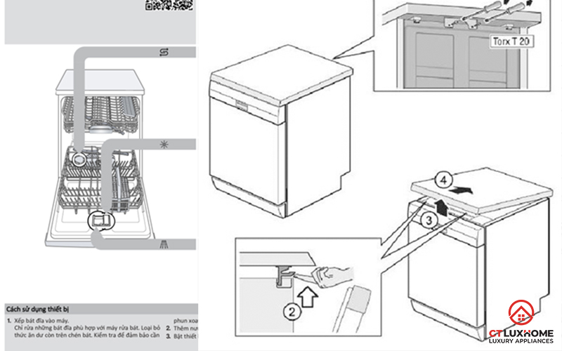 HƯỚNG DẪN CHI TIẾT THÁO LẮP MÁY RỬA BÁT BOSCH TỪ A ĐẾN Z 5