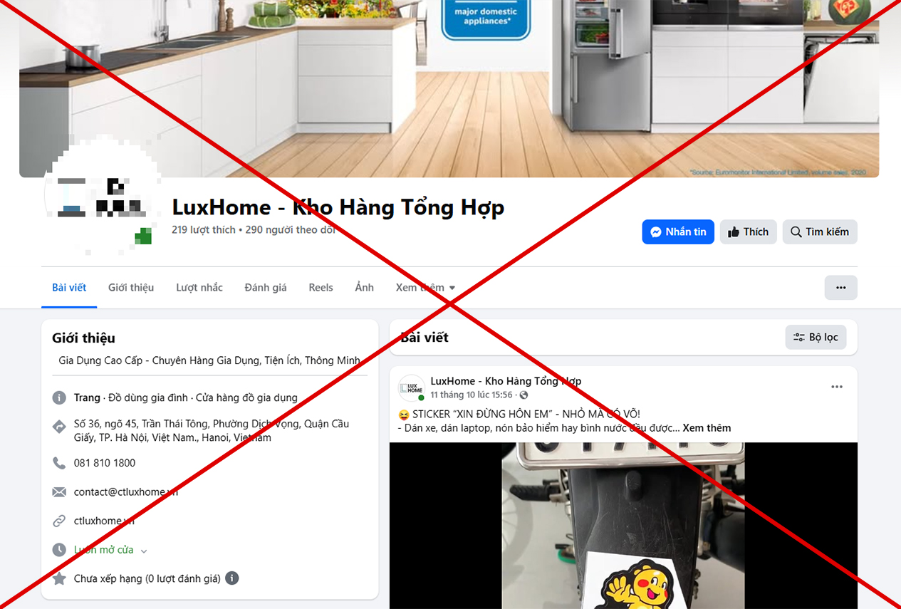 CẢNH BÁO XUẤT HIỆN FANPAGE GIẢ MẠO THƯƠNG HIỆU CTLUXHOME