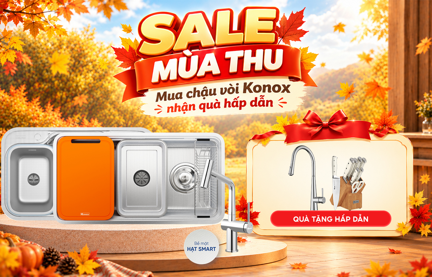 [CHƯƠNG TRÌNH KHUYẾN MÃI] MUA CHẬU VÒI RỬA BÁT KONOX – NHẬN QUÀ TẶNG HẤP DẪN