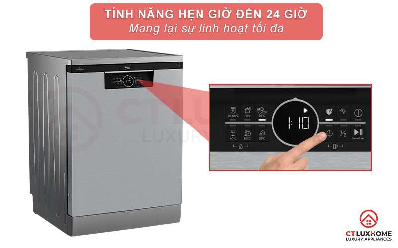 MÁY RỬA CHÉN ĐỘC LẬP BEKO BDFN26431X 14 BỘ SẤY HÉ CỬA 7