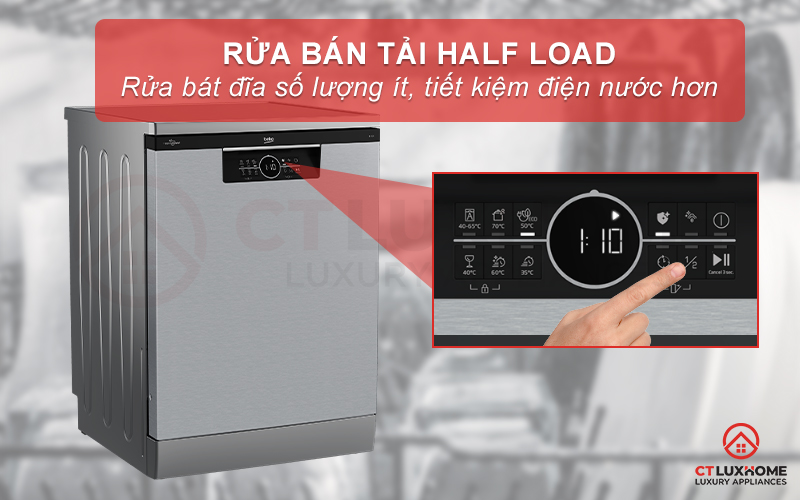 MÁY RỬA CHÉN ĐỘC LẬP BEKO BDFN26431X 14 BỘ SẤY HÉ CỬA 8