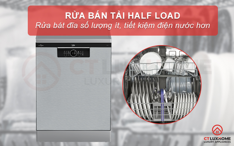 MÁY RỬA BÁT ĐỘC LẬP BEKO BDFN26530X - 15 BỘ SẤY HÉ CỬA 5