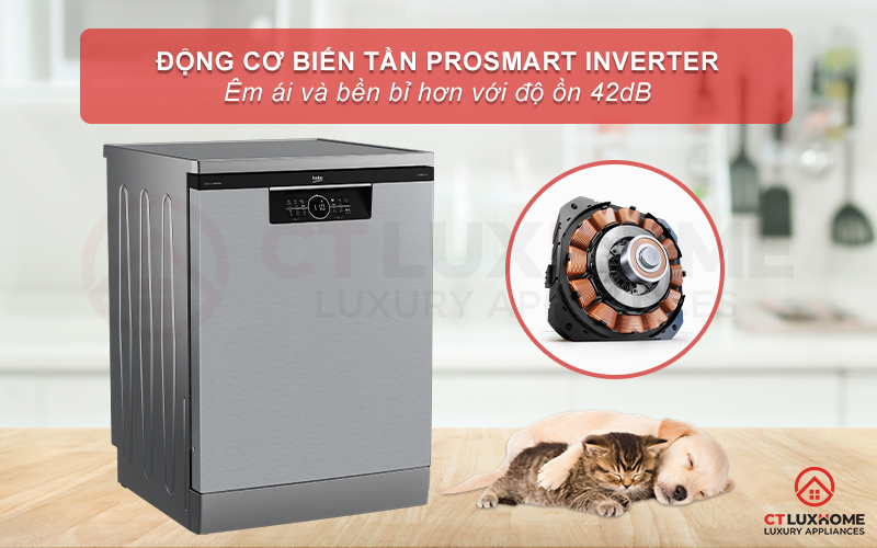 MÁY RỬA CHÉN ĐỘC LẬP BEKO BDFN26560XC - 15 BỘ SẤY HÉ CỬA 12