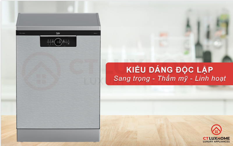 MÁY RỬA CHÉN ĐỘC LẬP BEKO BDFN26560XC - 15 BỘ SẤY HÉ CỬA 1