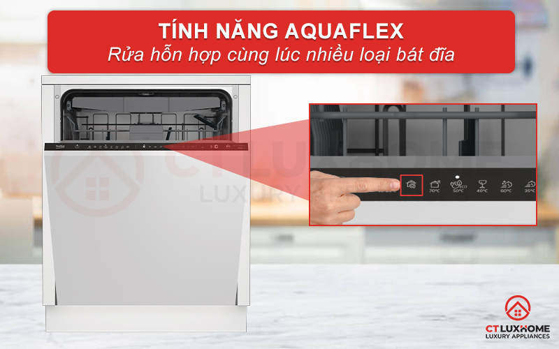 MÁY RỬA BÁT ÂM TỦ BEKO BDIN38643C - 16 BỘ SẤY HÉ CỬA 4