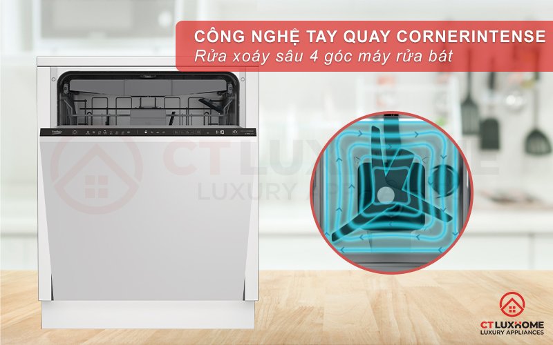 MÁY RỬA BÁT ÂM TỦ BEKO BDIN38643C - 16 BỘ SẤY HÉ CỬA 11