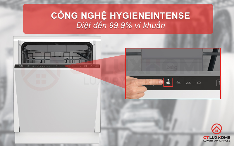 MÁY RỬA BÁT ÂM TỦ BEKO BDIN38643C - 16 BỘ SẤY HÉ CỬA 5