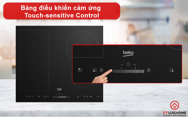 BẾP TỪ ÂM BEKO HII 64500 UFT 4 VÙNG NẤU VỚI VÙNG KẾT HỢP 7400W HII64500UFT 6