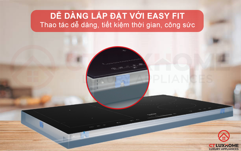 BẾP TỪ ÂM BEKO HII 64500 UFT 4 VÙNG NẤU VỚI VÙNG KẾT HỢP 7400W HII64500UFT 2