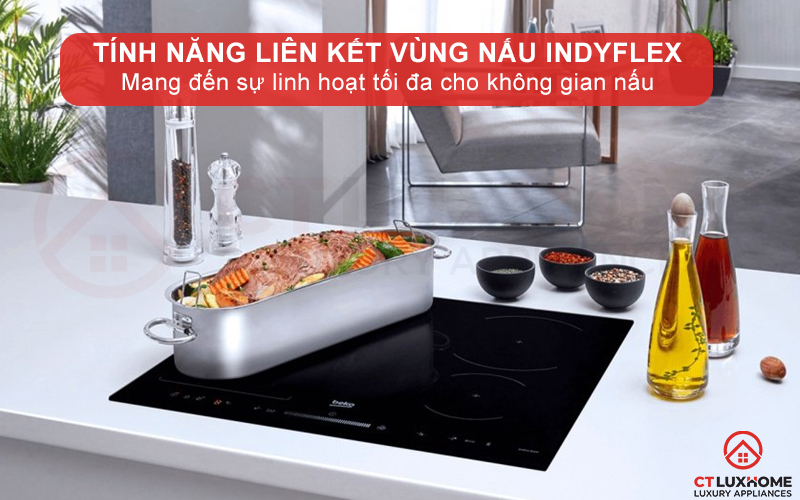 BẾP TỪ ÂM BEKO HII 64500 UFT 4 VÙNG NẤU VỚI VÙNG KẾT HỢP 7400W HII64500UFT 5