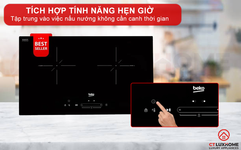 BẾP TỪ ÂM BEKO HII 72508 TBO 2 VÙNG NẤU 4600W HII72508TBO 3