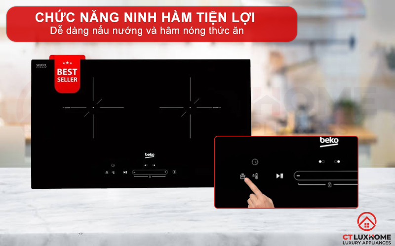 BẾP TỪ ÂM BEKO HII 72508 TBO 2 VÙNG NẤU 4600W HII72508TBO 6