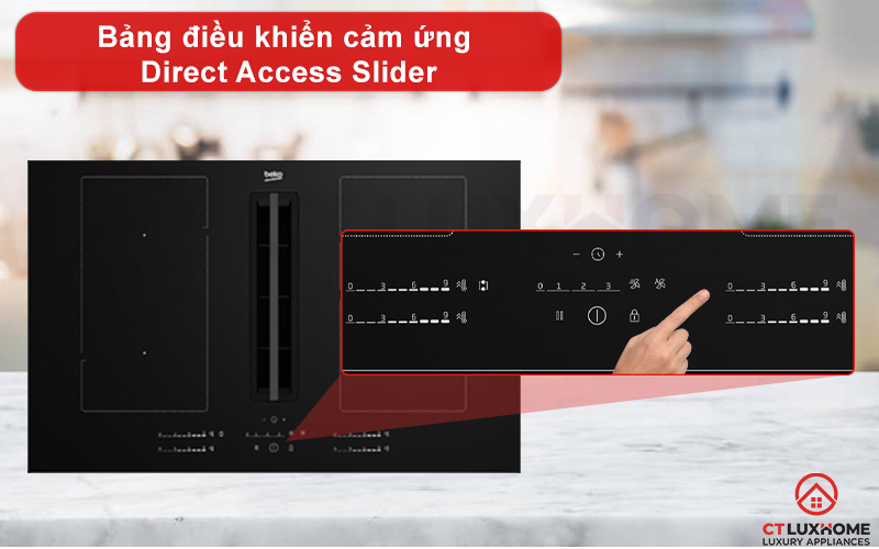 BẾP TỪ 4 VÙNG NẤU LINH HOẠT BEKO  HIXI 84700 UF TÍCH HỢP MÁY HÚT MÙI ÂM HIXI84700UF 7