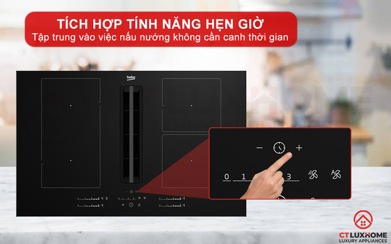 BẾP TỪ 4 VÙNG NẤU LINH HOẠT BEKO  HIXI 84700 UF TÍCH HỢP MÁY HÚT MÙI ÂM HIXI84700UF 11