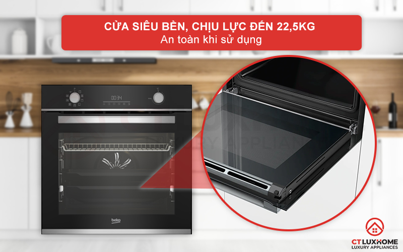 LÒ NƯỚNG ÂM TỦ BEKO BBIM13300XPSE 72 LÍT NGANG 60CM 9