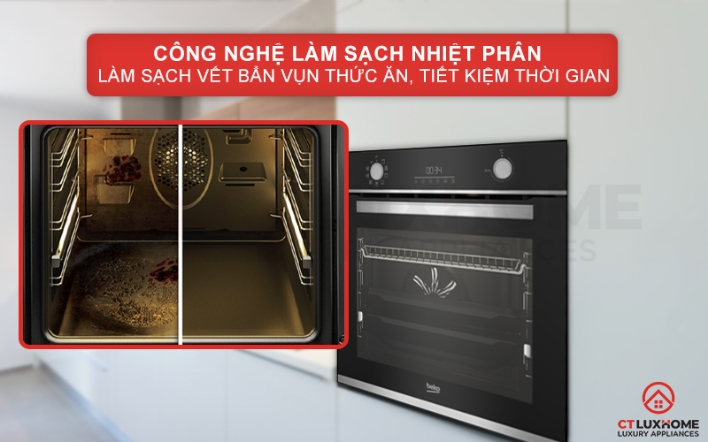 LÒ NƯỚNG ÂM TỦ BEKO BBIM13300XPSE 72 LÍT NGANG 60CM 12