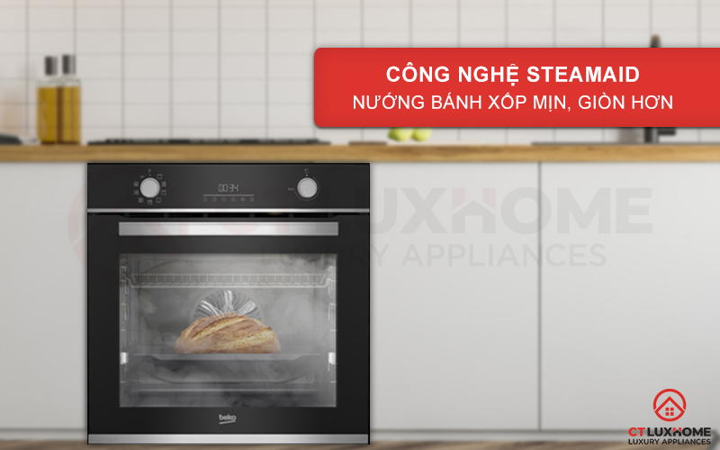 LÒ NƯỚNG ÂM TỦ BEKO BBIM13300XPSE 72 LÍT NGANG 60CM 8