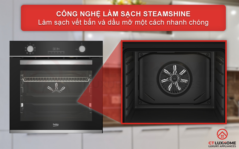 LÒ NƯỚNG ÂM TỦ BEKO BBIM13300XPSE 72 LÍT NGANG 60CM 11