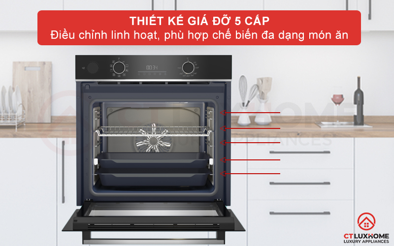 LÒ NƯỚNG TÍCH HỢP HƠI NƯỚC BEKO BBIS13300XMSE 72 LÍT NGANG 60CM 3