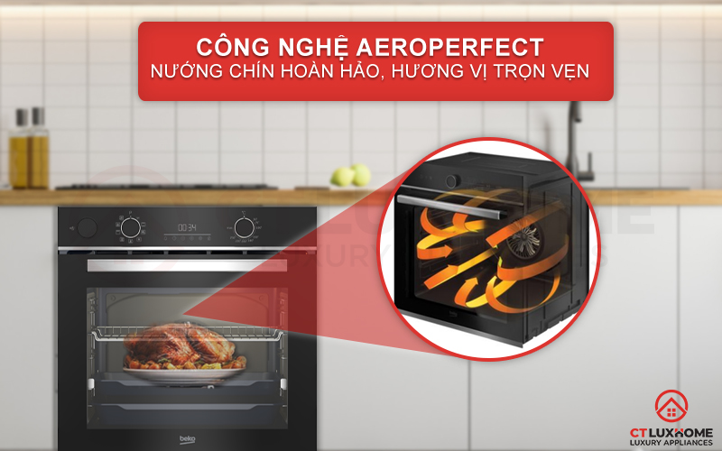 LÒ NƯỚNG TÍCH HỢP HƠI NƯỚC BEKO BBIS13300XMSE 72 LÍT NGANG 60CM 7