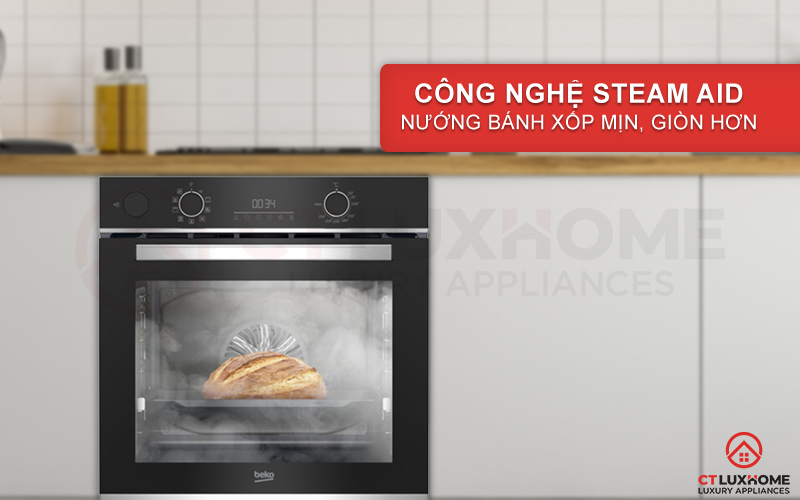 LÒ NƯỚNG TÍCH HỢP HƠI NƯỚC BEKO BBIS13300XMSE 72 LÍT NGANG 60CM 8