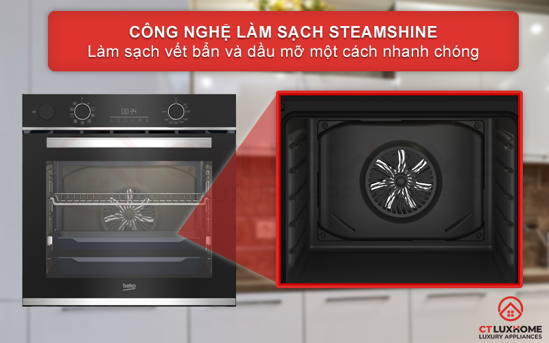 LÒ NƯỚNG TÍCH HỢP HƠI NƯỚC BEKO BBIS13300XMSE 72 LÍT NGANG 60CM 11