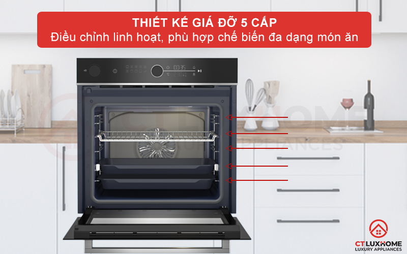 LÒ NƯỚNG TÍCH HỢP HƠI NƯỚC BEKO BBIS13400XMSE 72 LÍT NGANG 60C 3