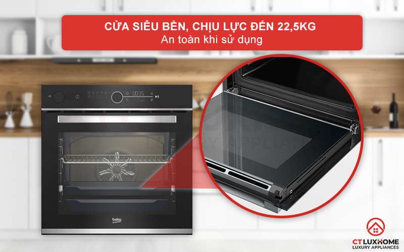 LÒ NƯỚNG TÍCH HỢP HƠI NƯỚC BEKO BBIS13400XMSE 72 LÍT NGANG 60C 9