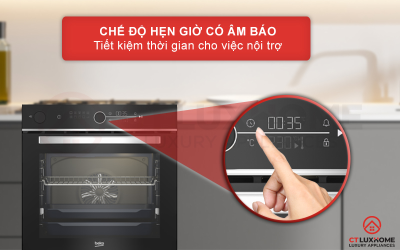 LÒ NƯỚNG TÍCH HỢP HƠI NƯỚC BEKO BBIS13400XMSE 72 LÍT NGANG 60C 10