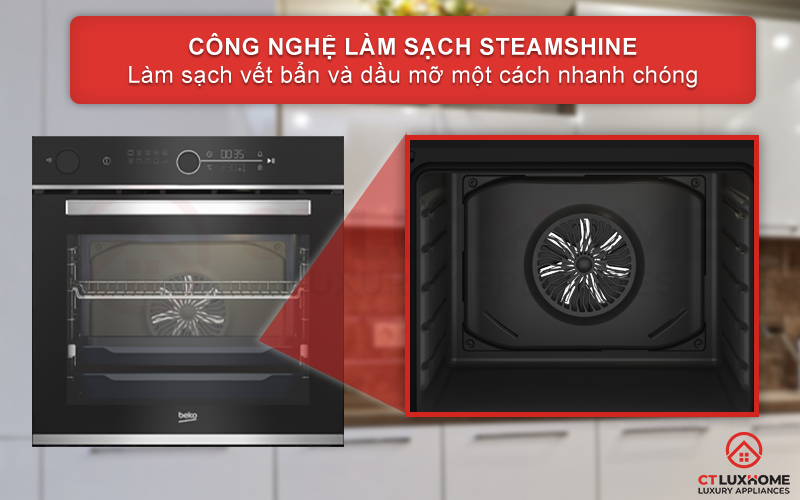 LÒ NƯỚNG TÍCH HỢP HƠI NƯỚC BEKO BBIS13400XMSE 72 LÍT NGANG 60C 11