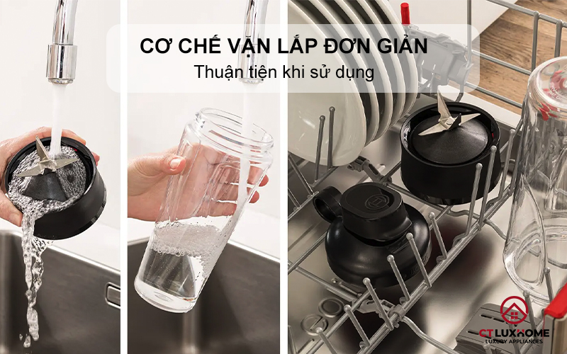 MÁY XAY SINH TỐ MINI BOSCH MMB2111M VITAPOWER SERIE 2 450W THÉP KHÔNG GỈ  5