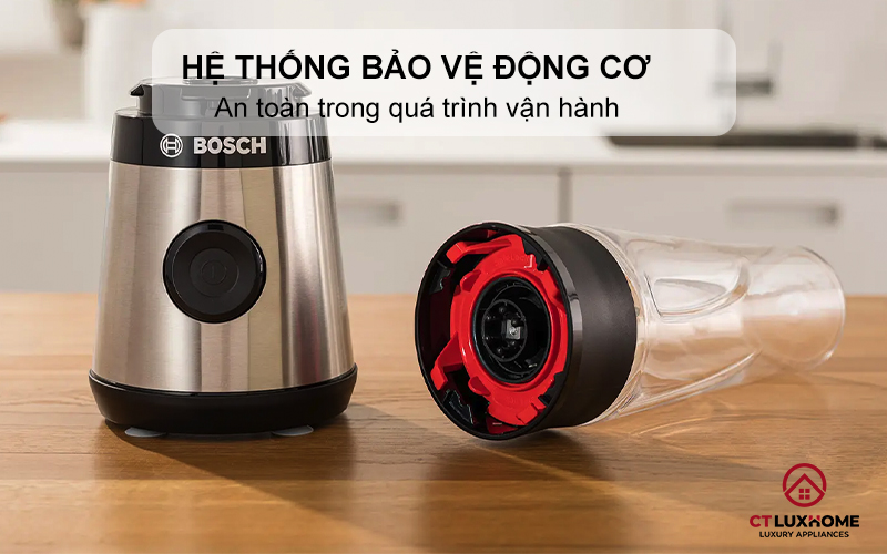 MÁY XAY SINH TỐ MINI BOSCH MMB2111M VITAPOWER SERIE 2 450W THÉP KHÔNG GỈ  7