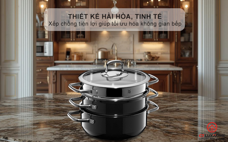 Thiết kế hài hòa, tinh tế - Xếp chồng tiện lợi giúp tối ưu hóa không gian bếp 