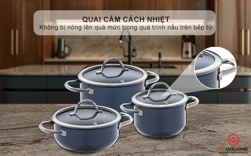 Quai cầm cách nhiệt, thiết kế vuông nhẹ nhàng