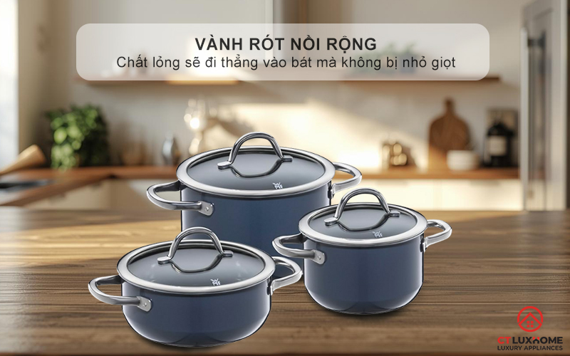 Vành rót nồi rộng- Chất lỏng không bị nhỏ giọt