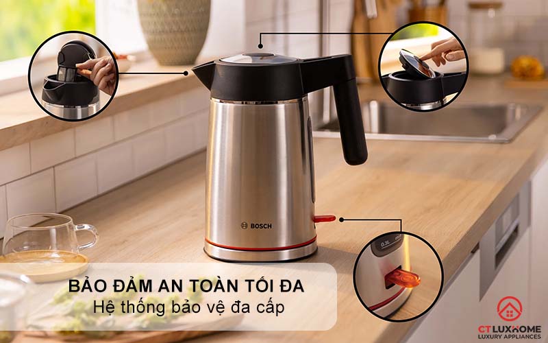 ẤM ĐUN NƯỚC SIÊU TỐC BOSCH TWK5P480 DESIGNLINE 2400W 5
