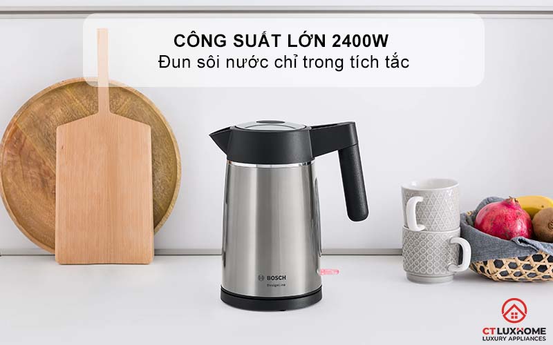 ẤM ĐUN NƯỚC SIÊU TỐC BOSCH TWK5P480 DESIGNLINE 2400W 2