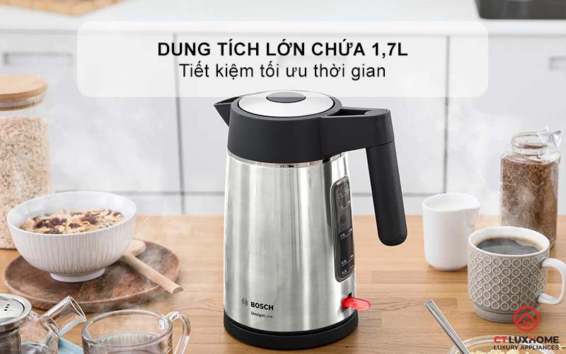 ẤM ĐUN NƯỚC SIÊU TỐC BOSCH TWK5P480 DESIGNLINE 2400W 3